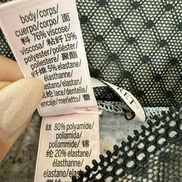 Victorias Secret Lightweight Floral Camisole Top Size Large Black Pink - Picture 5 of 7